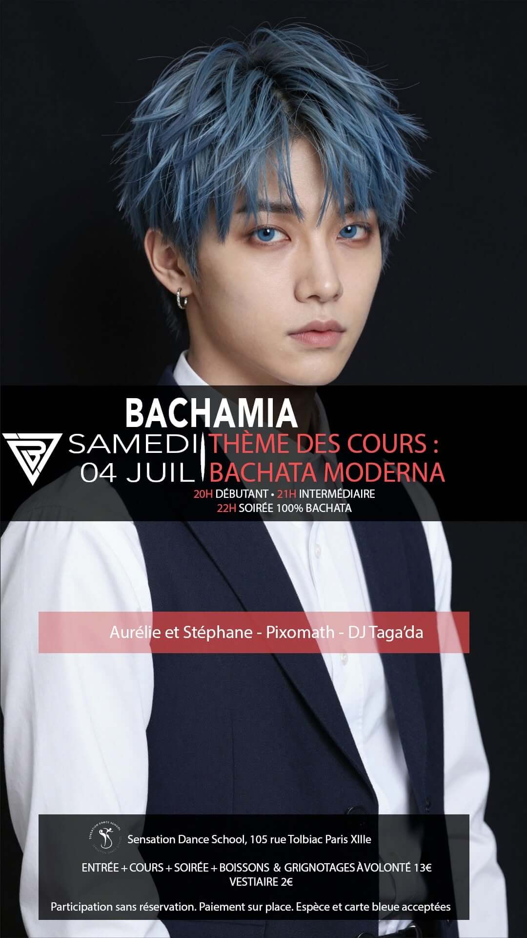 soirée bachamia paris 13 bachata 4 juillet 2026 aurelie stayfan