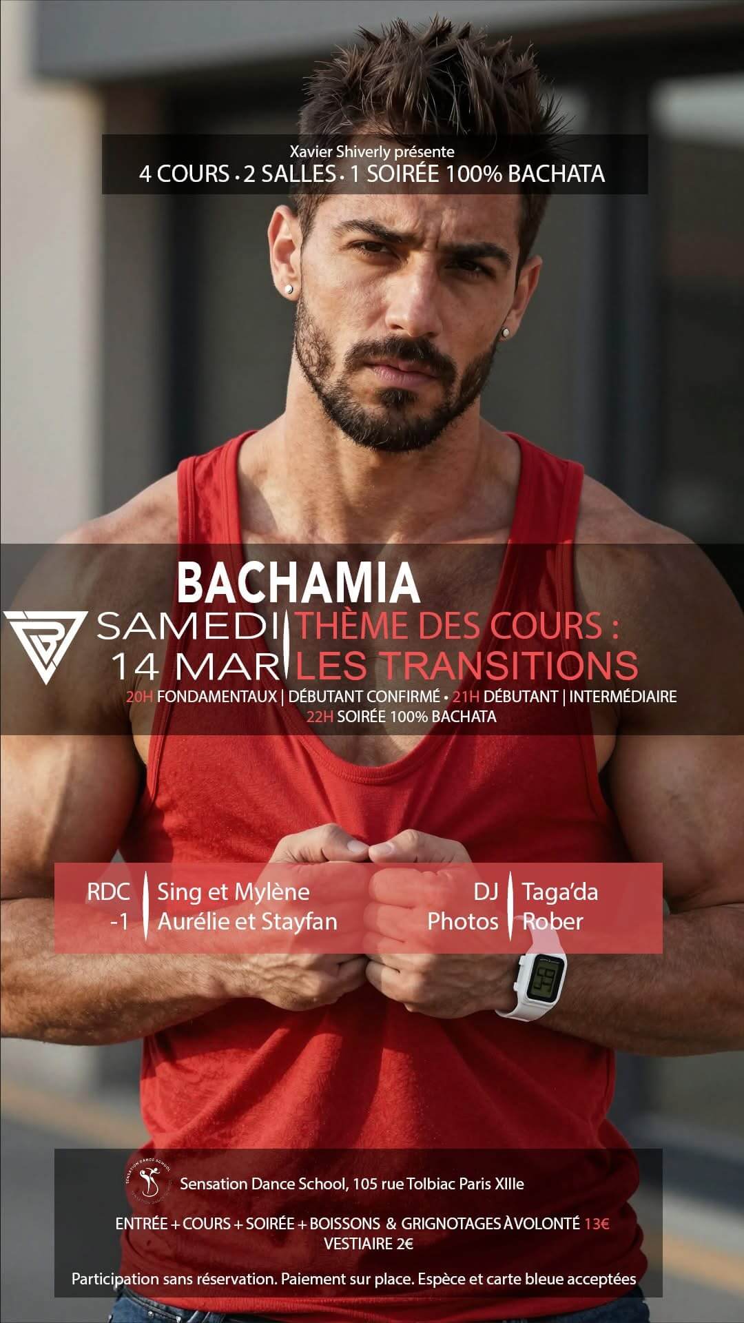 soirée bachamia paris 13 bachata 14 mars 2026