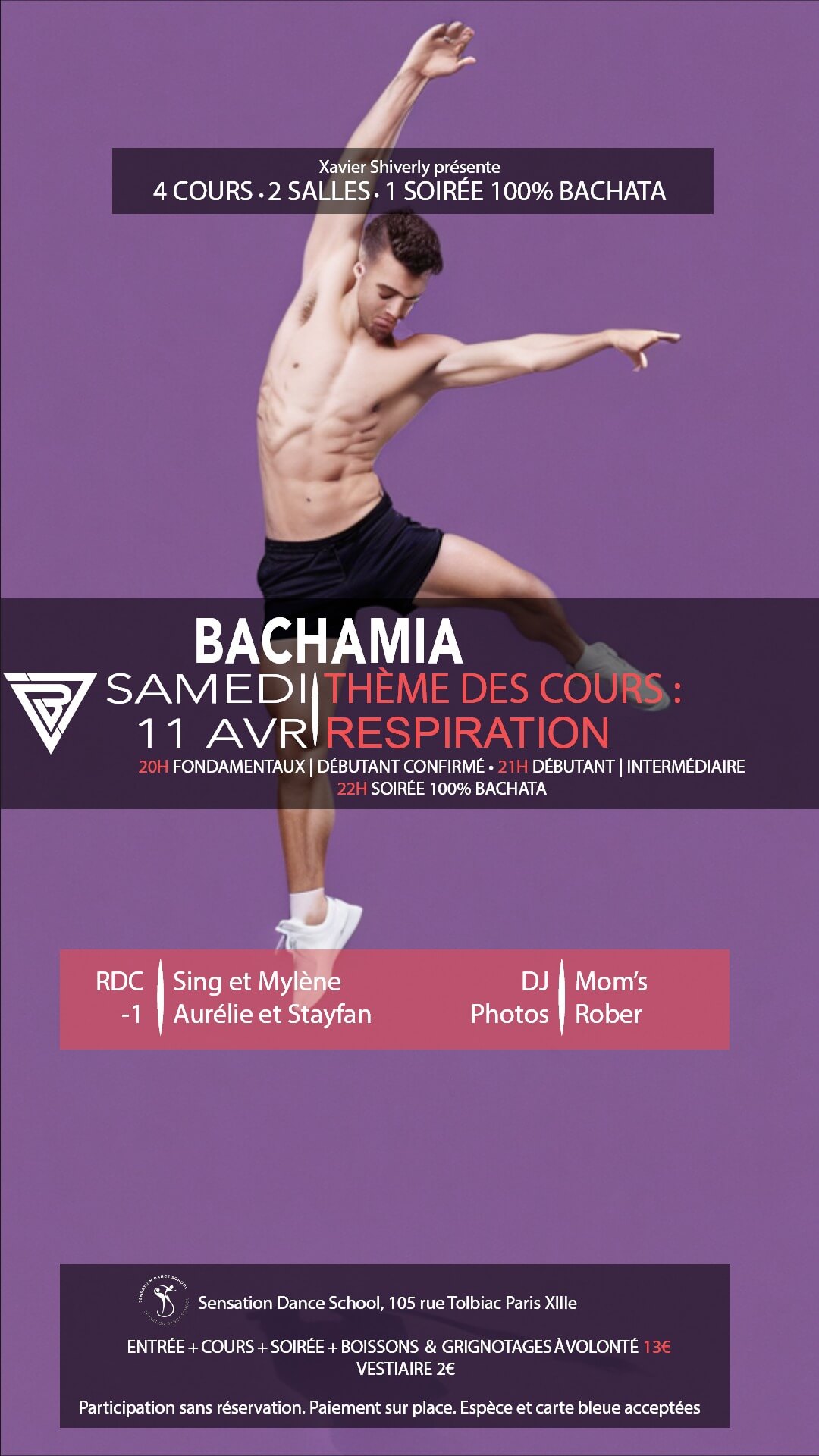 soirée bachamia paris 13 bachata 11 avril 2026