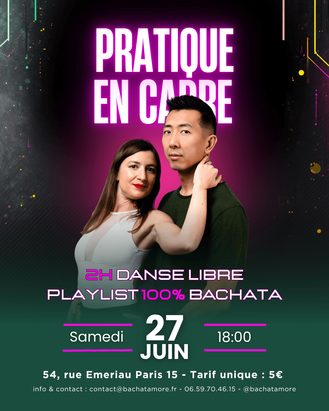 pratique encadrée paris 15 bachata aurélie stayfan 27 juin 2026